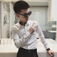 LES small size men's shorty long-sleeved shirt men's size XS size solid color business shirt dress shirt slim fit LES small size men's shorty long-sleeved shirt men's size XS size solid color business shirt dress shirt slim fit