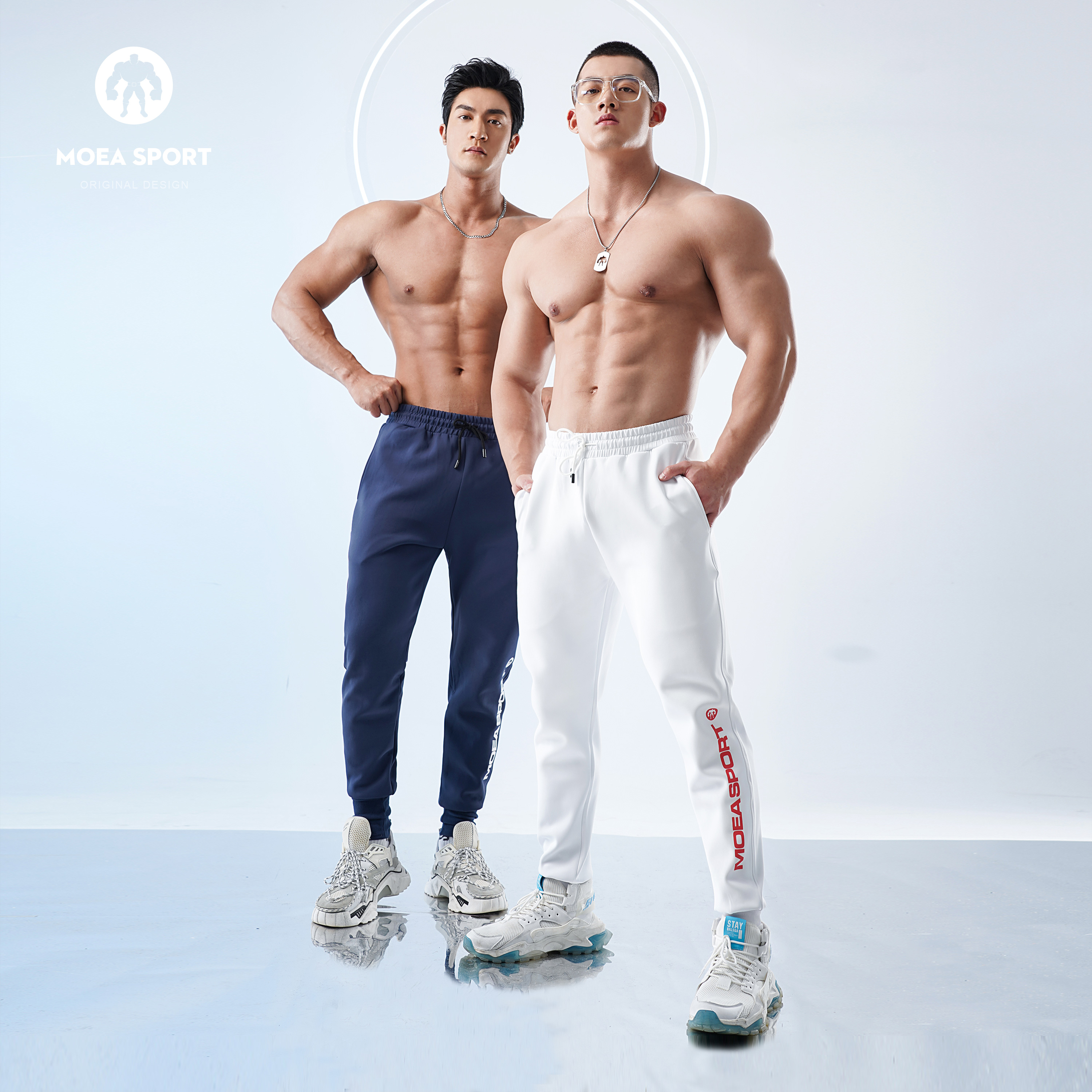 墨立方潮牌秋冬长裤男士休闲裤子加绒加厚束脚卫裤健身跑步运动裤