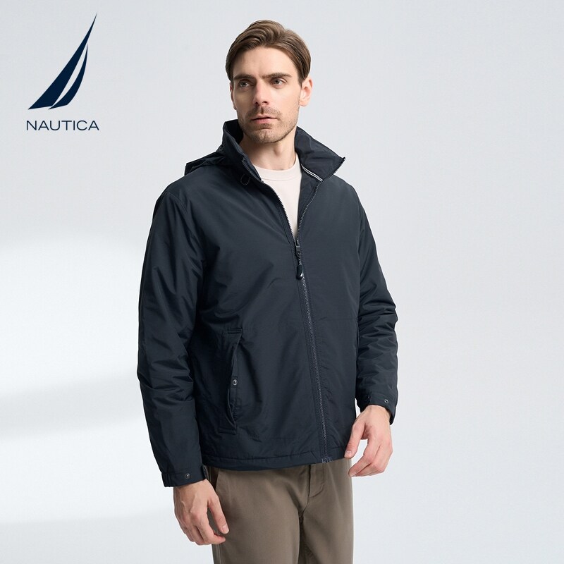 nautica诺帝卡男装秋冬新款休闲外套防轻泼水隐藏棉衣