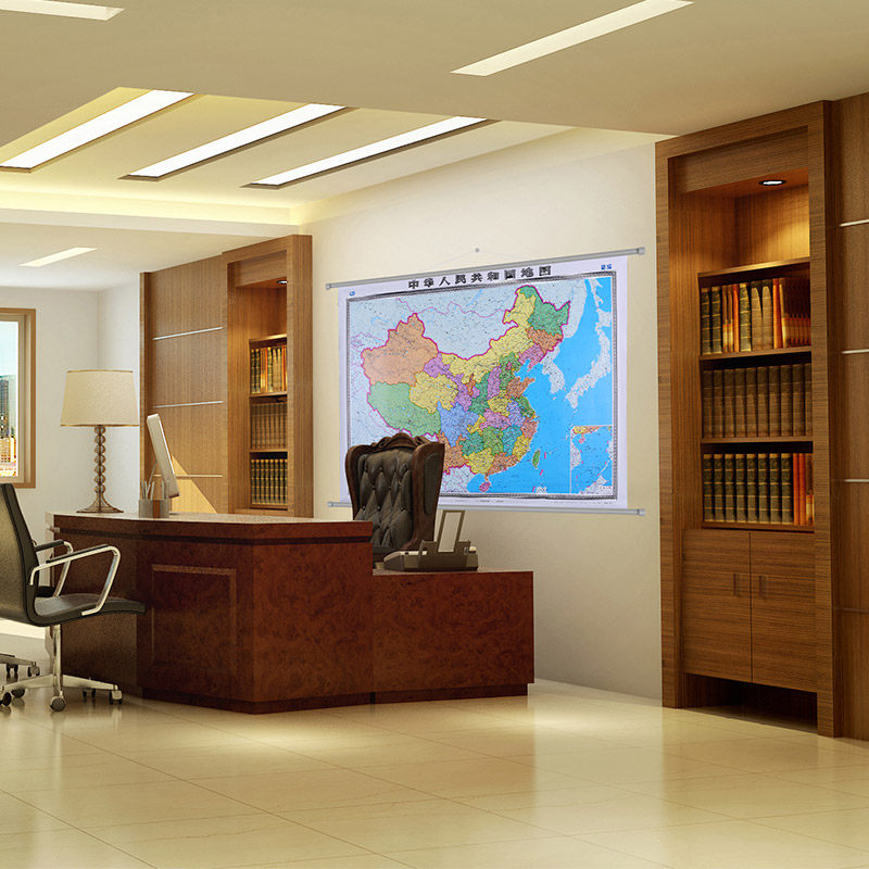 新版领导防水双面精装鲜明色彩办公商务中国地图中国行政区划图