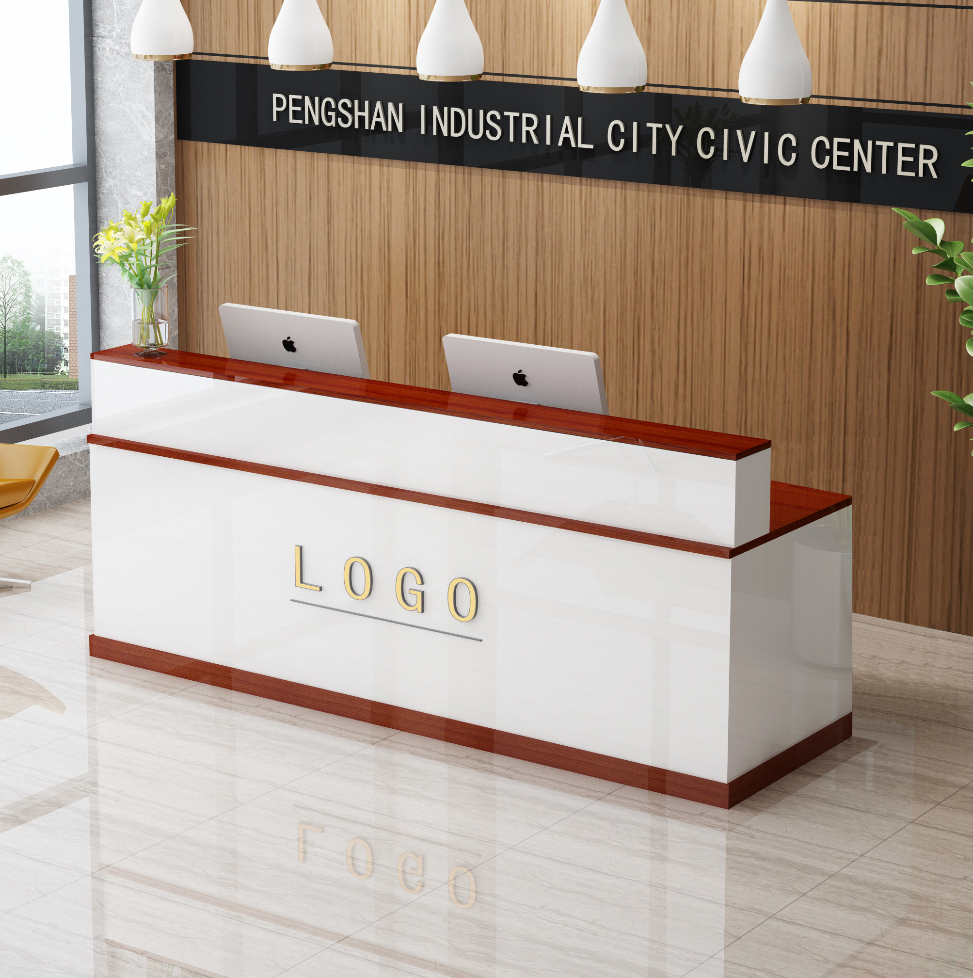 收银台前台吧台接待柜台店铺小型商用简约现代收银台