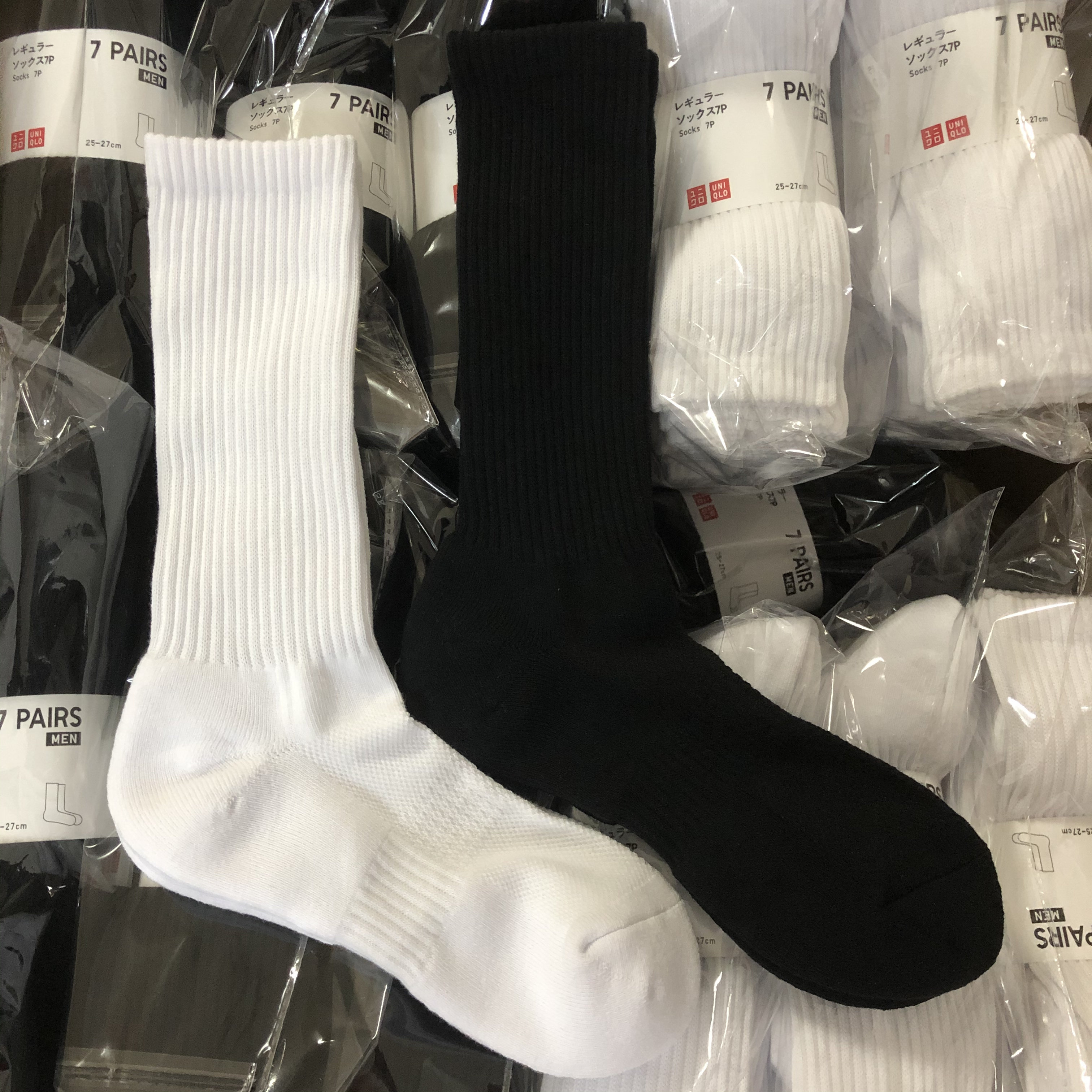 uniqlo优衣库袜子潮男男士毛巾长袜中筒篮球运动运动袜