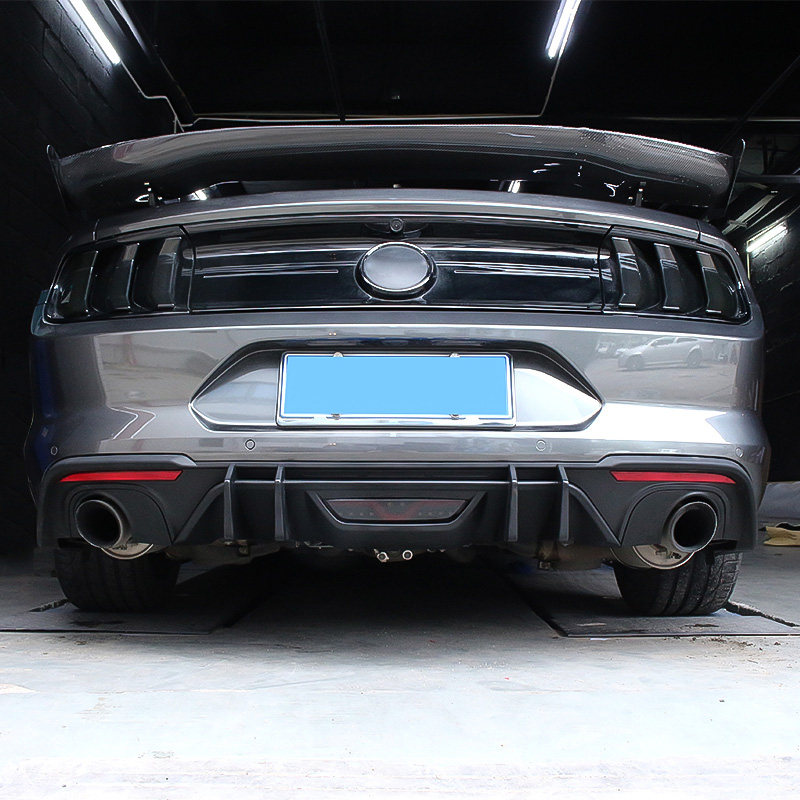 福特野马改装后唇双出四出适用于1822款mustang改装后扰流保险杠