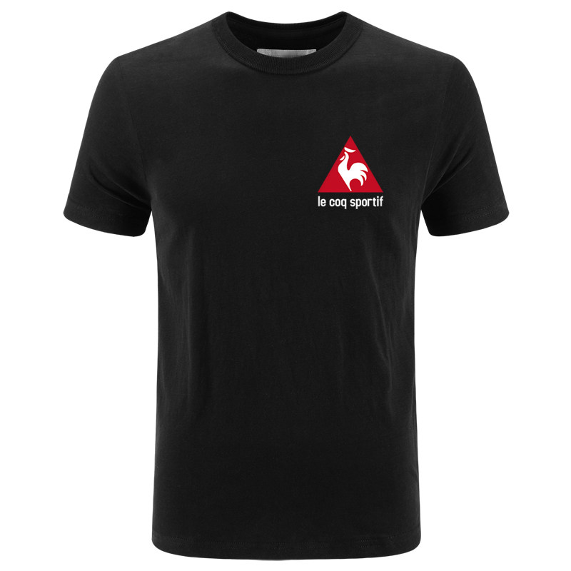 夏季法国大公鸡运动纯棉男装短袖宽松青年年半t恤