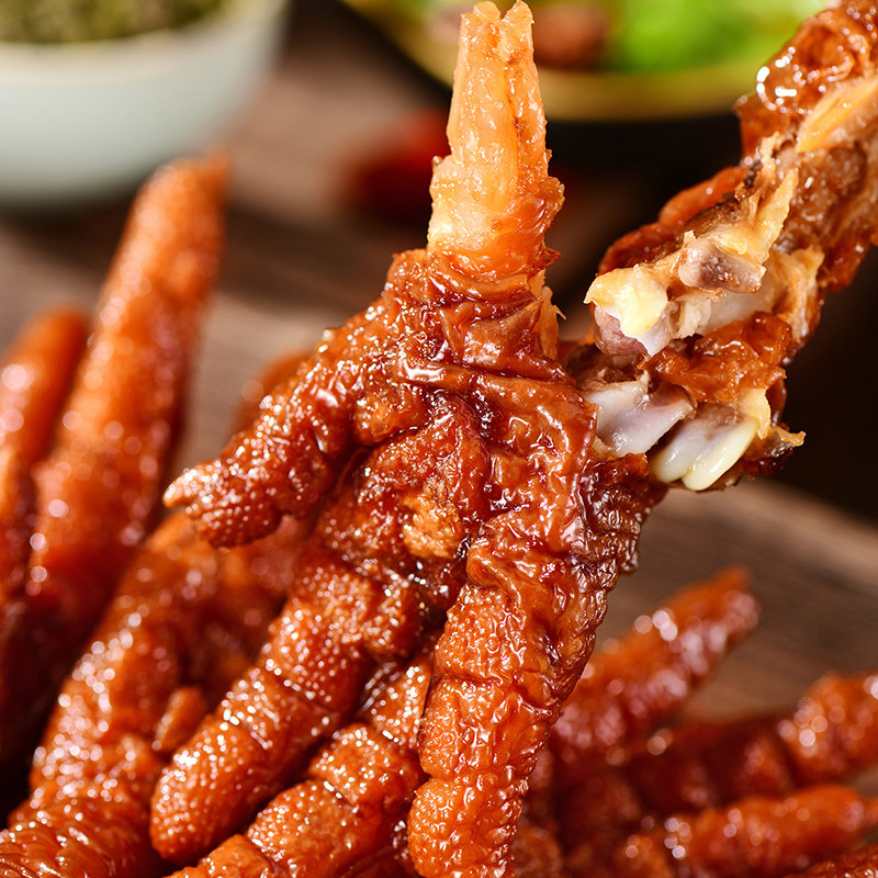 零食念着虎皮凤爪份量网红脱骨鸡爪爪子香辣鸡肉零食