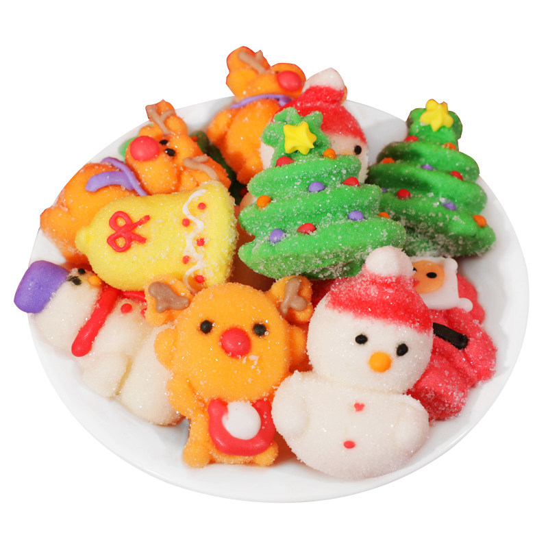 圣诞节糖果棉花糖手工创意可爱圣诞老人高颜值散装糖果平安夜礼物