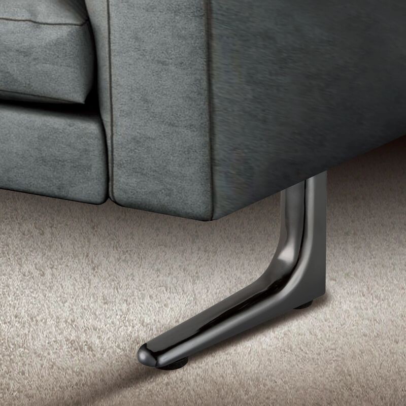 轻奢铝合金五金脚枪黑色沙发电视柜金属床脚橱柜沙发脚