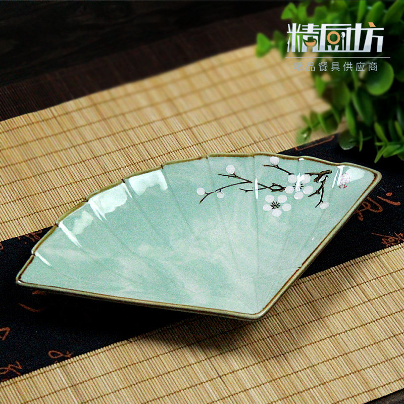 餐具精厨酒店用品创意盘子异形意境小菜凉菜扇形盘