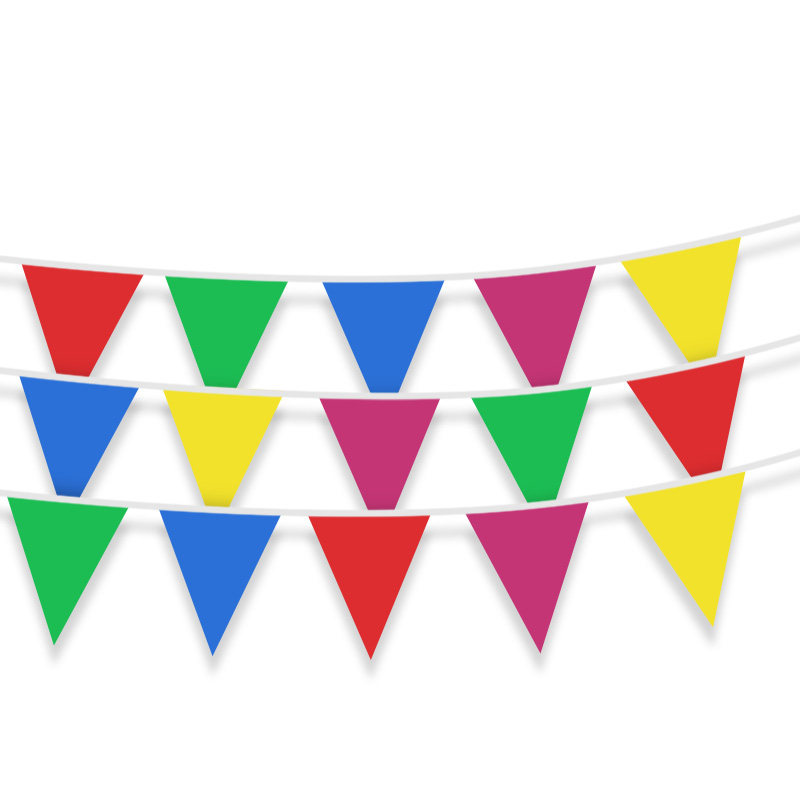 彩旗定做三角装扮旗子小旗装饰户外批发红旗旗帜