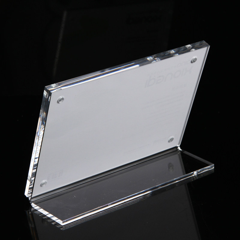 a6亚克力台卡架 l型台牌桌牌强磁台签价格产品广告介绍展示牌酒水立牌