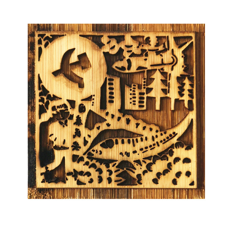 儿童印刷雕刻年画节日活动diy道具阳刻印版木雕