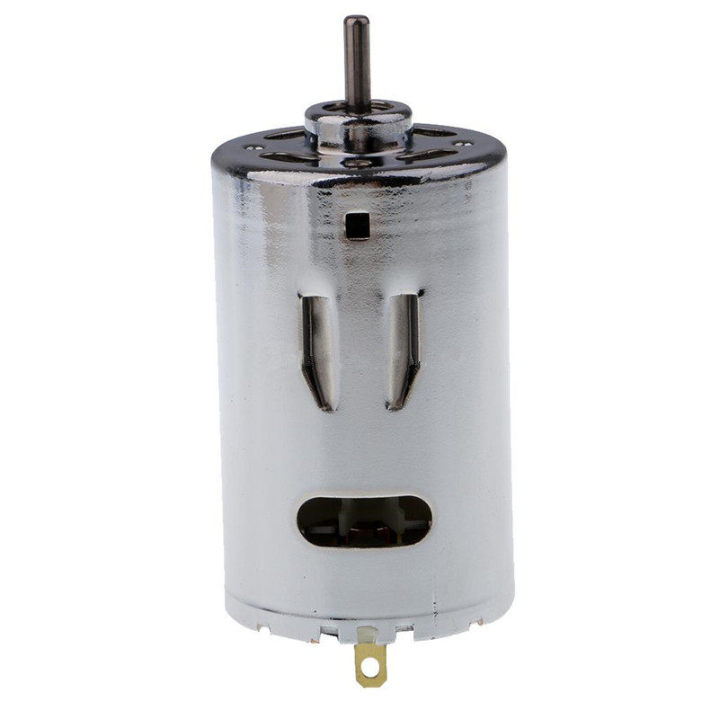 强磁555双滚珠轴承电机 12-24v 大扭矩 diy电钻电磨 模型车马达