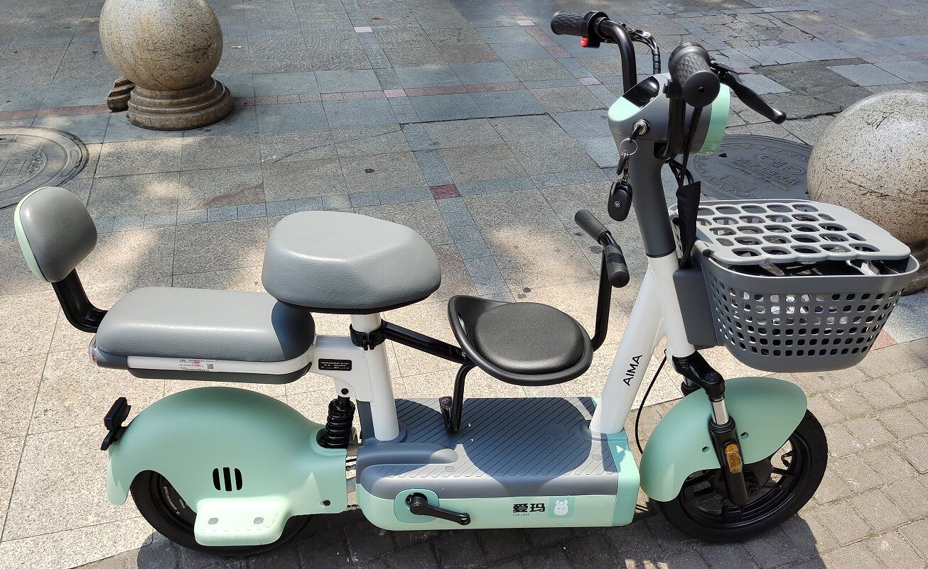 aa爱玛泡泡电动瓶车原装专用儿童前置宝宝电动车儿童座椅