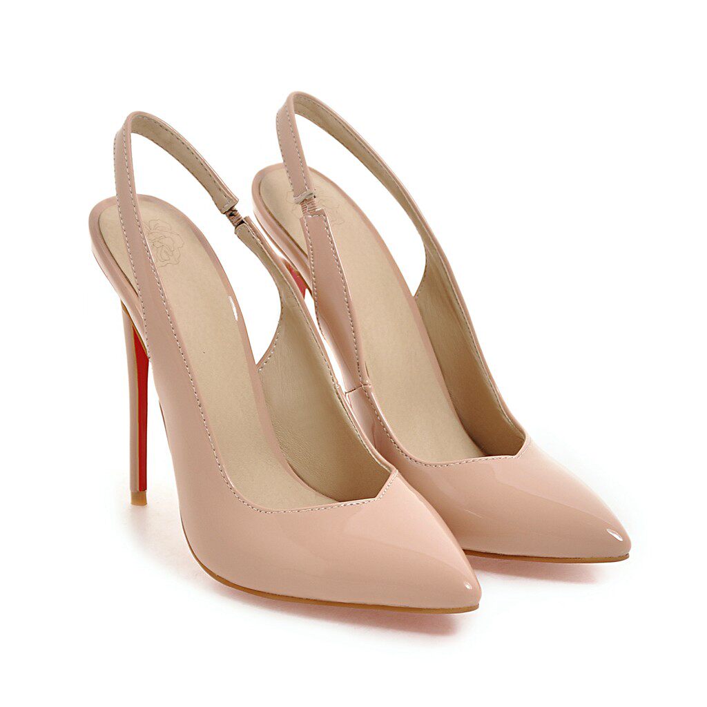 欧美尖头漆皮高跟鞋大码44-48码尖头高跟大码凉鞋44 45 46 47 48