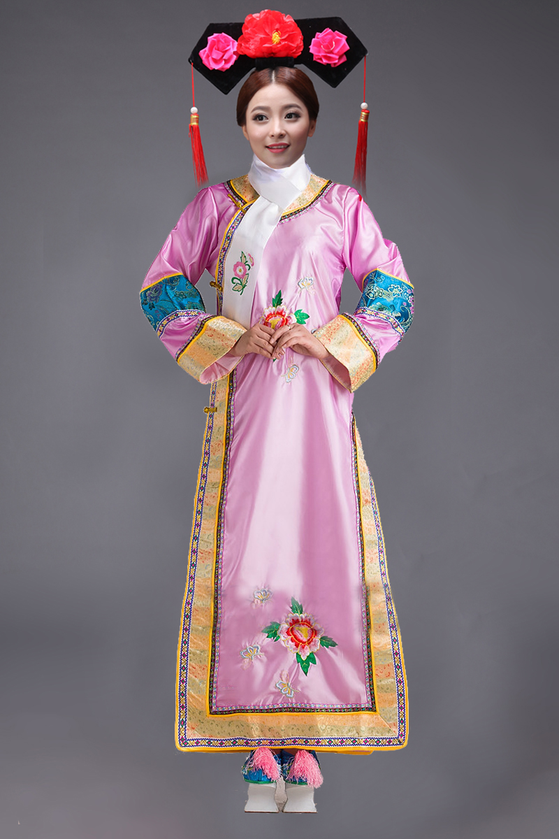 清朝服装古装还珠格格连衣裙甄嬛传女演出服民族服装