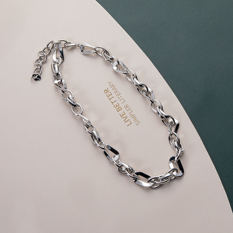 钛钢项链男潮潮牌百搭日系嘻哈男生链条配饰项链