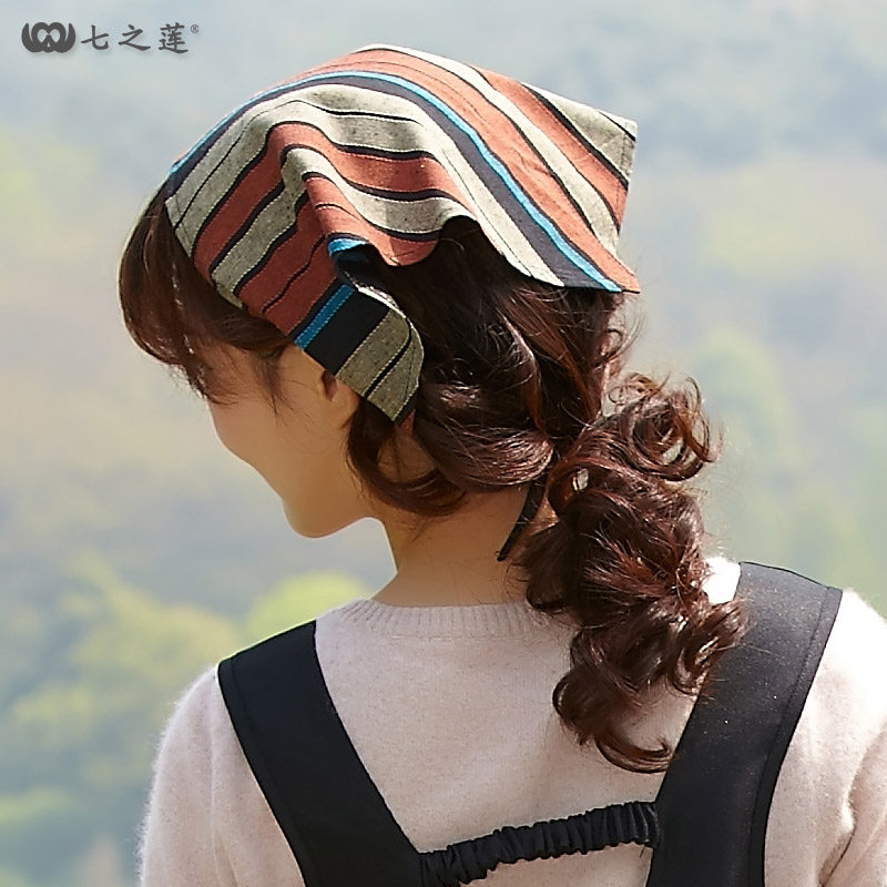 头巾七之莲新品20069韩版女款三角时尚家居清洁防污围裙套装