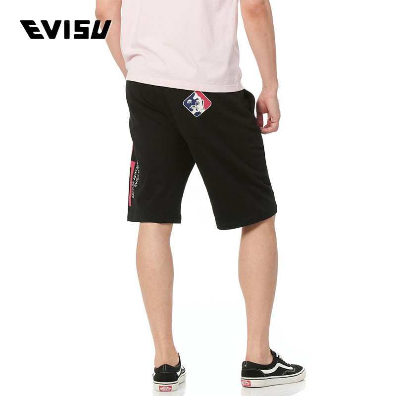 EVISU 19SS 男士标志及佛头印花运动五分短裤 1ESHTM9ST691XX