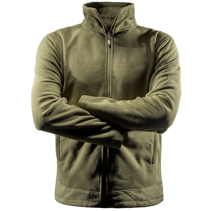 自由兵男士风暴战术抓绒衣摇粒绒保暖加厚开衫外套冲锋衣内胆立领