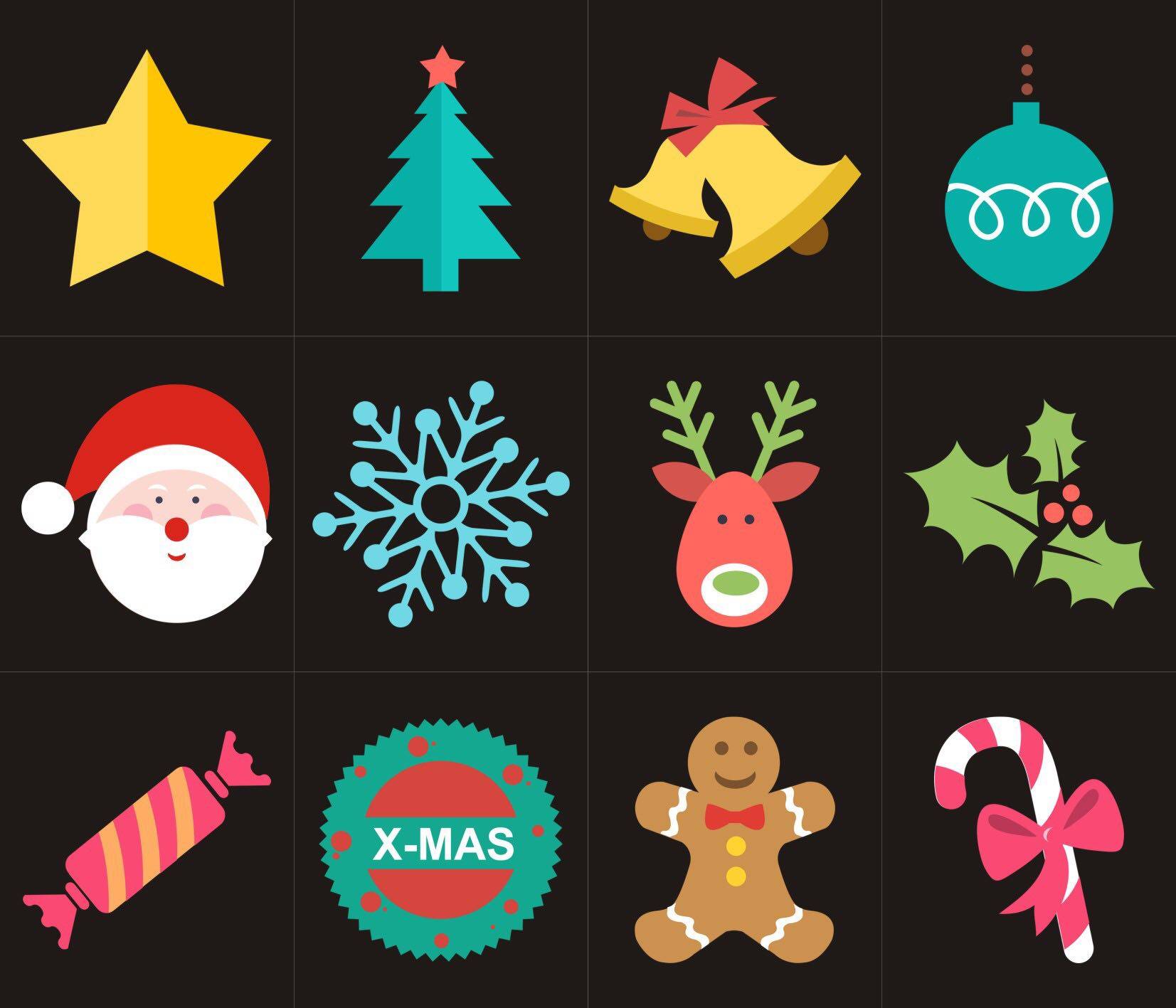 圣诞节贴纸平安夜苹果merrychristmas包装标签不干胶封口贴纸