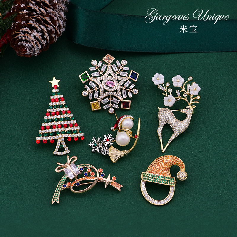 高档圣诞节礼物胸针衣服百搭可爱配饰卡通小鹿胸针