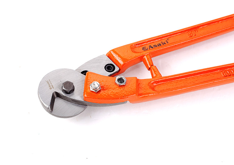 雅赛崎asaki65锰钢刃口钢丝绳多股钢丝编织剪刀电缆线缆钳