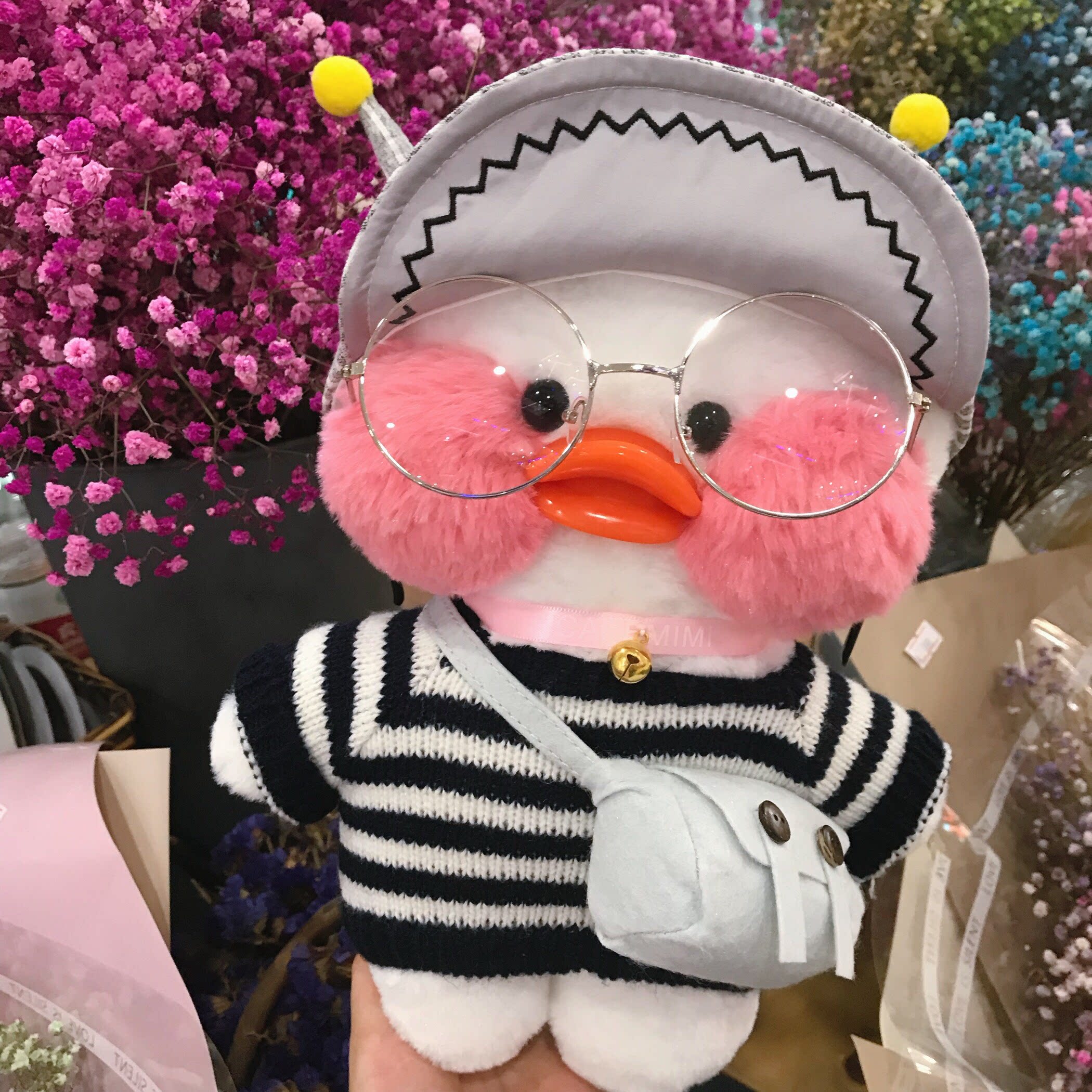 大ins网红鸭cafe mimi玻尿酸鸭丑萌腮红鸭嘟嘟嘴粉色创意礼物撩妹