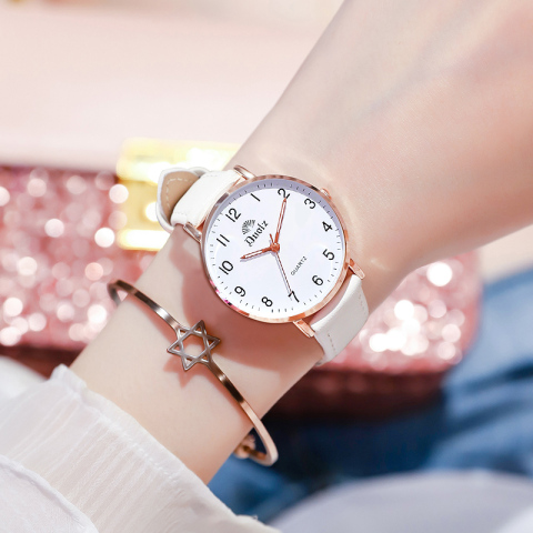 手表女士中学生简约气质ins风时尚高考考试专用机械表石英防水女