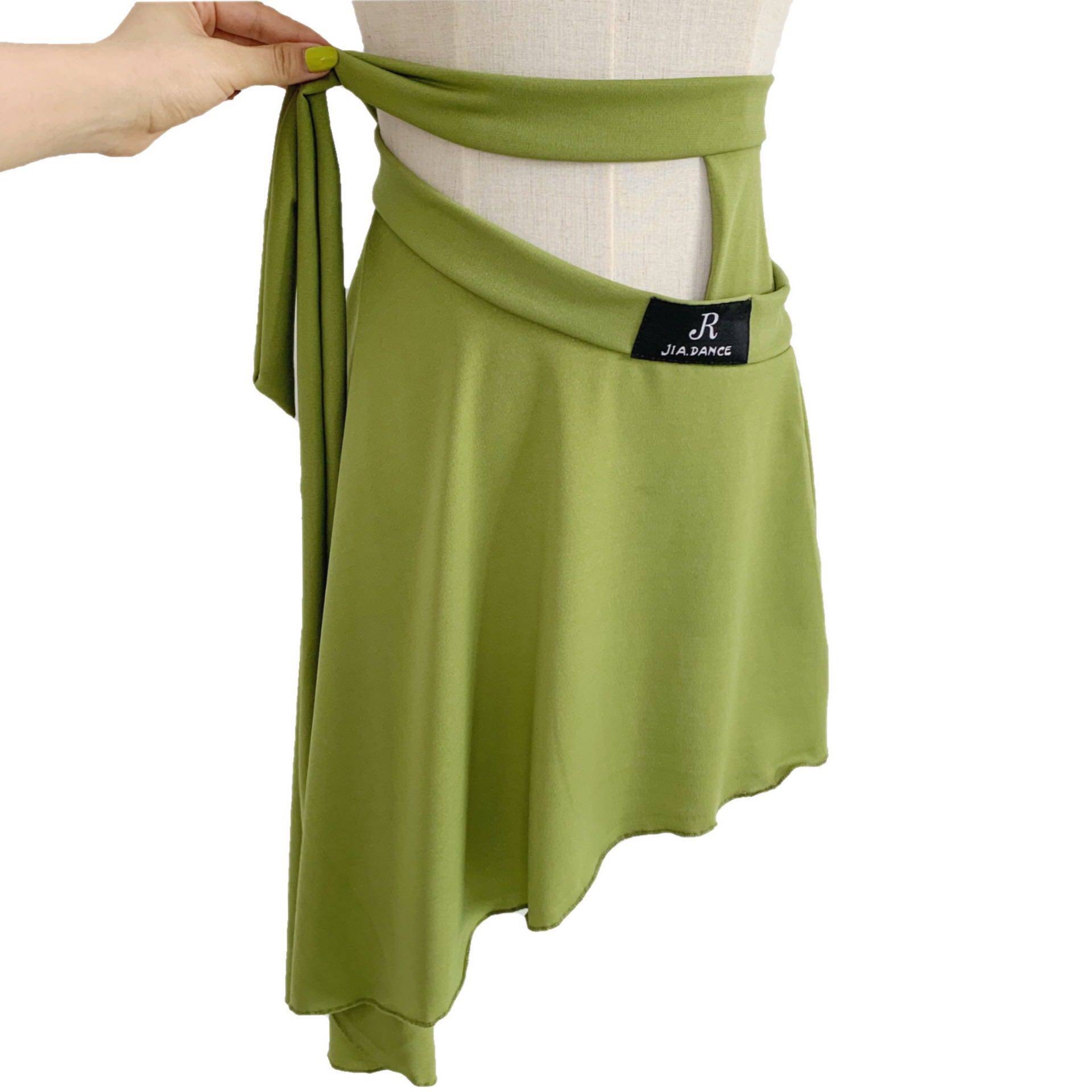 dance 拉丁舞新款半身裙女 夏季一片裙系带裙清爽舒服r31