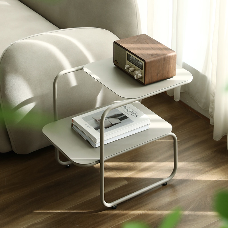 极简客厅沙发铁艺茶几设计师创意金属异形置物架角几