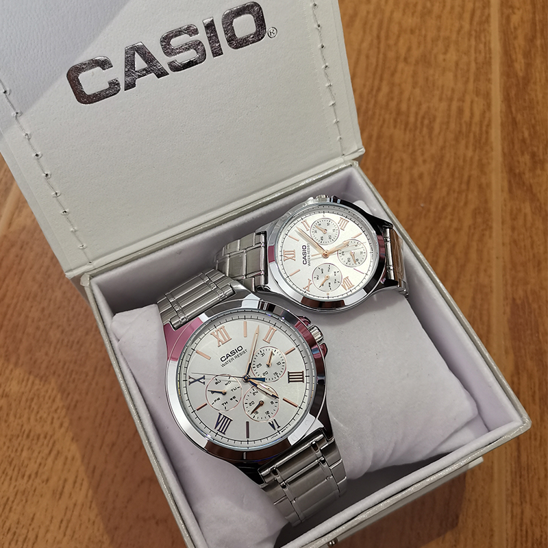 新款卡西欧手表女男情侣表一对正品钢铁海洋之心2021限量非机械表