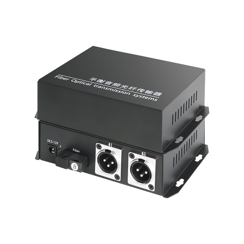 卡侬平衡音频汤湖2路单向光端机广播光纤收发器光端机