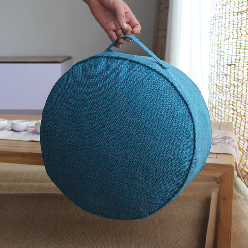 坐垫蒲团榻榻米圆形加厚阳台飘窗地上垫子布艺蒲团