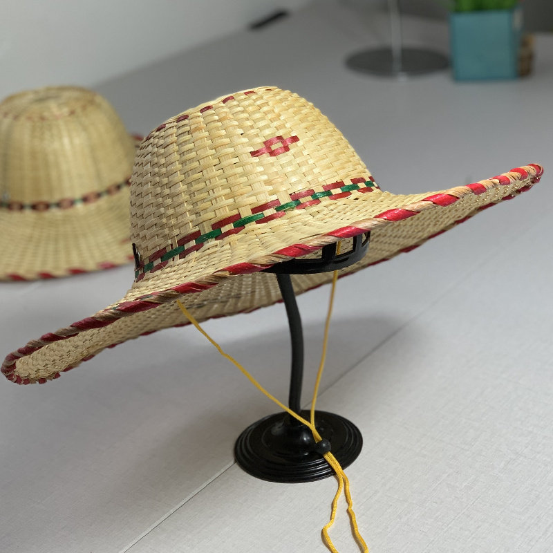 手工竹编越南斗笠时尚简约跳舞道具大檐草帽男士帽子