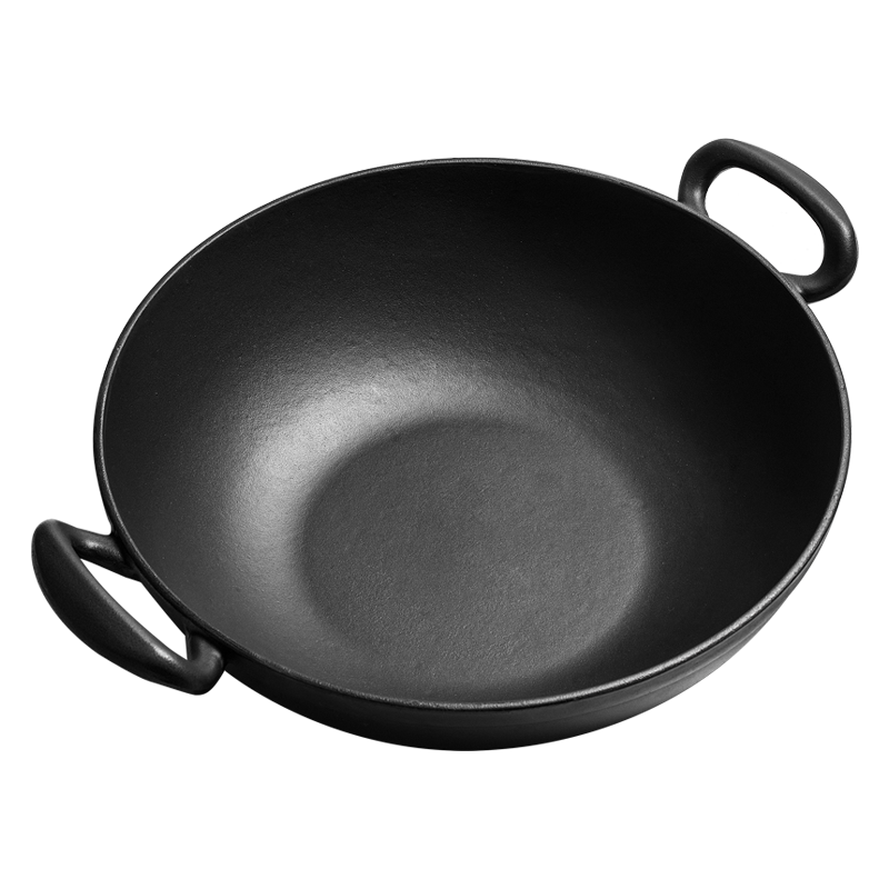 铁锅铸味大耳朵平底炒锅34cm铸铁炒菜菜锅家用炒锅