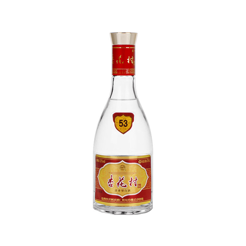 53度杏花村酒475ml6瓶玻瓶山西清香型白酒