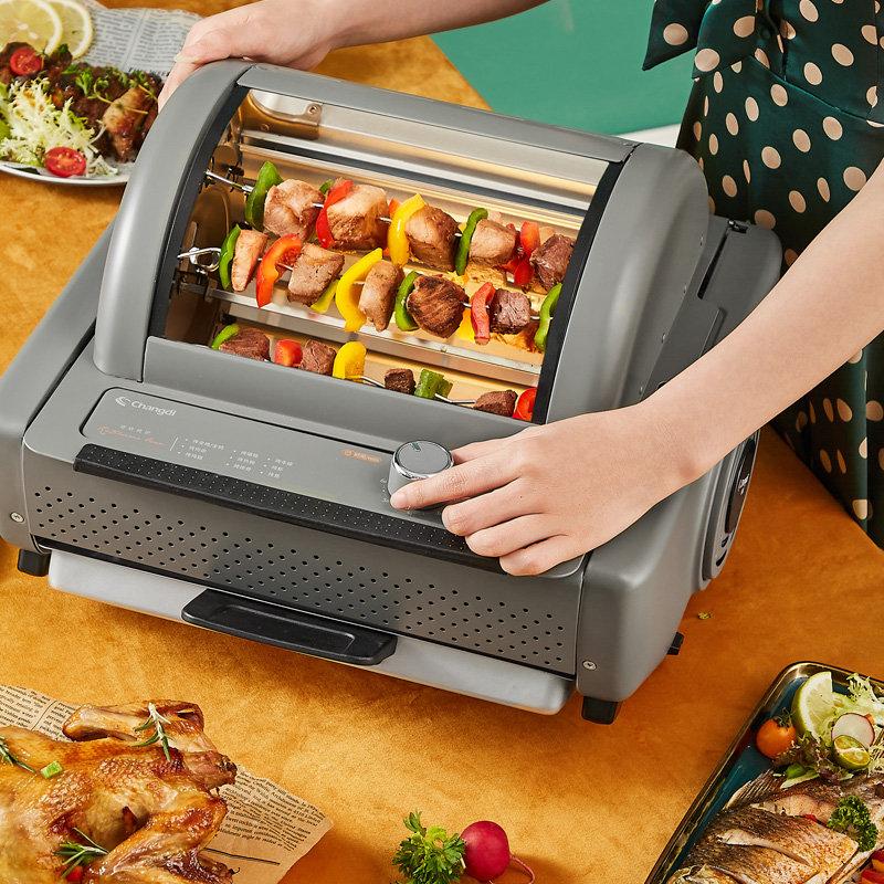 烤炉长帝新品自动旋转家用烤串机电烧烤小型电烤箱