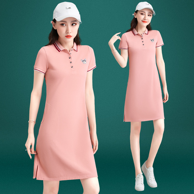 春夏休闲运动女速网球中长裙子透气羽毛球连体运动连衣裙
