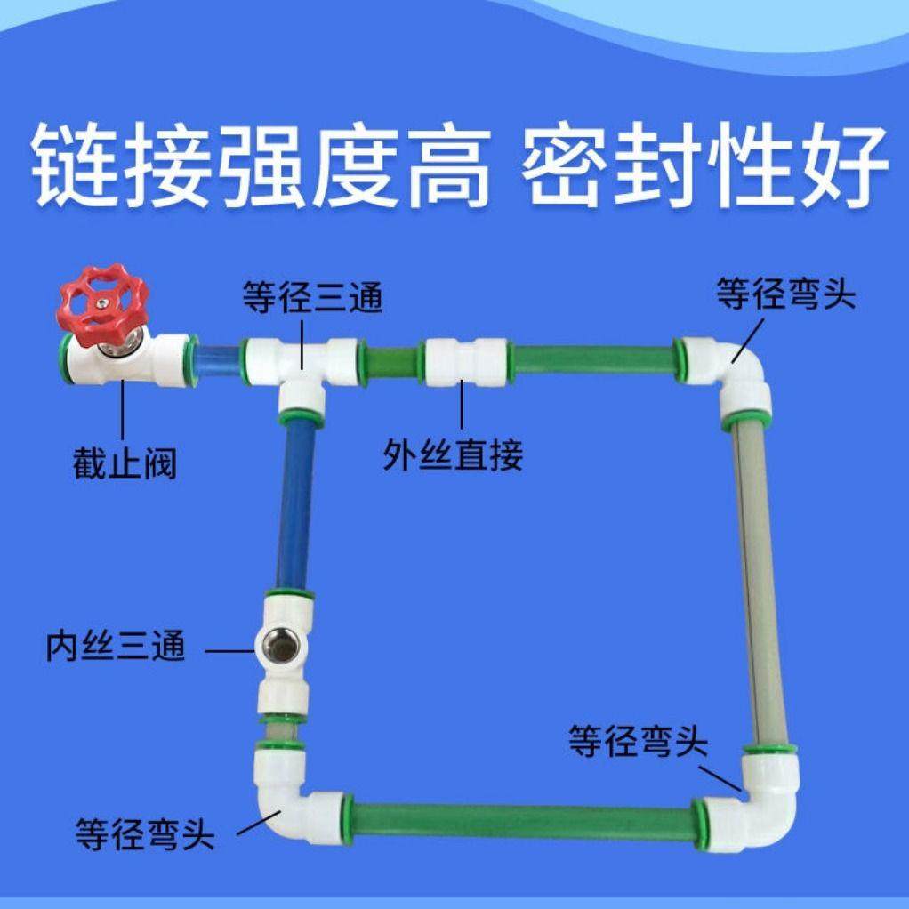 水管热熔快速接头4分直插式活25ppr自来自来水ppr管