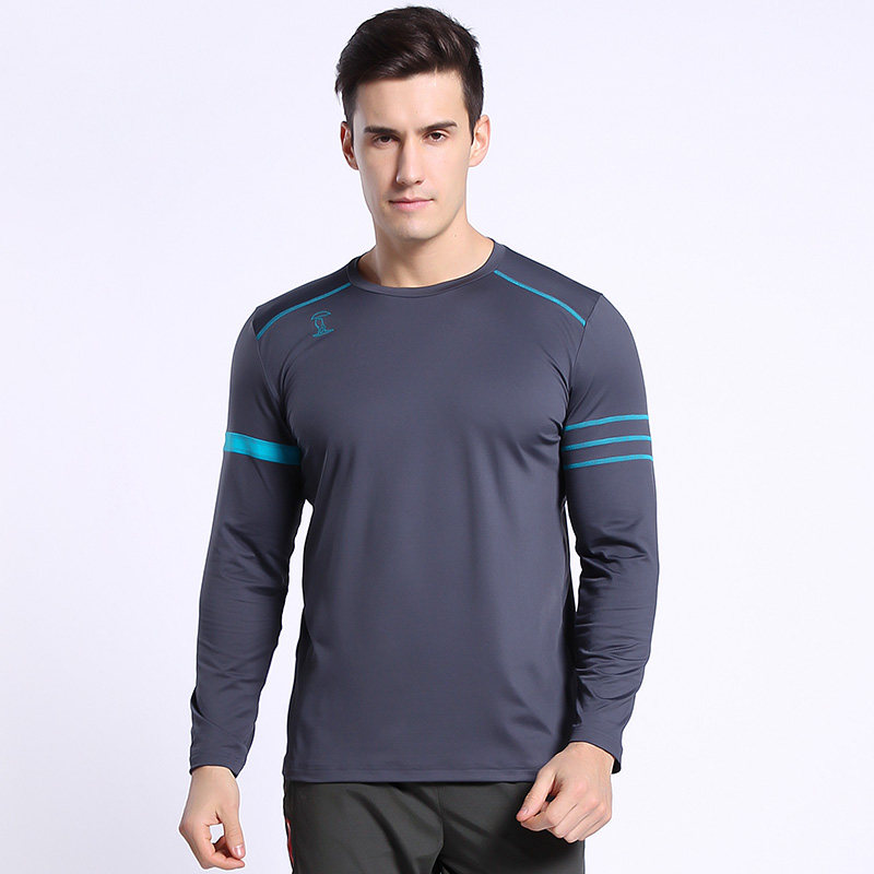 户外运动速干衣男长袖恤衫春秋秋季透气跑步高领速干t恤