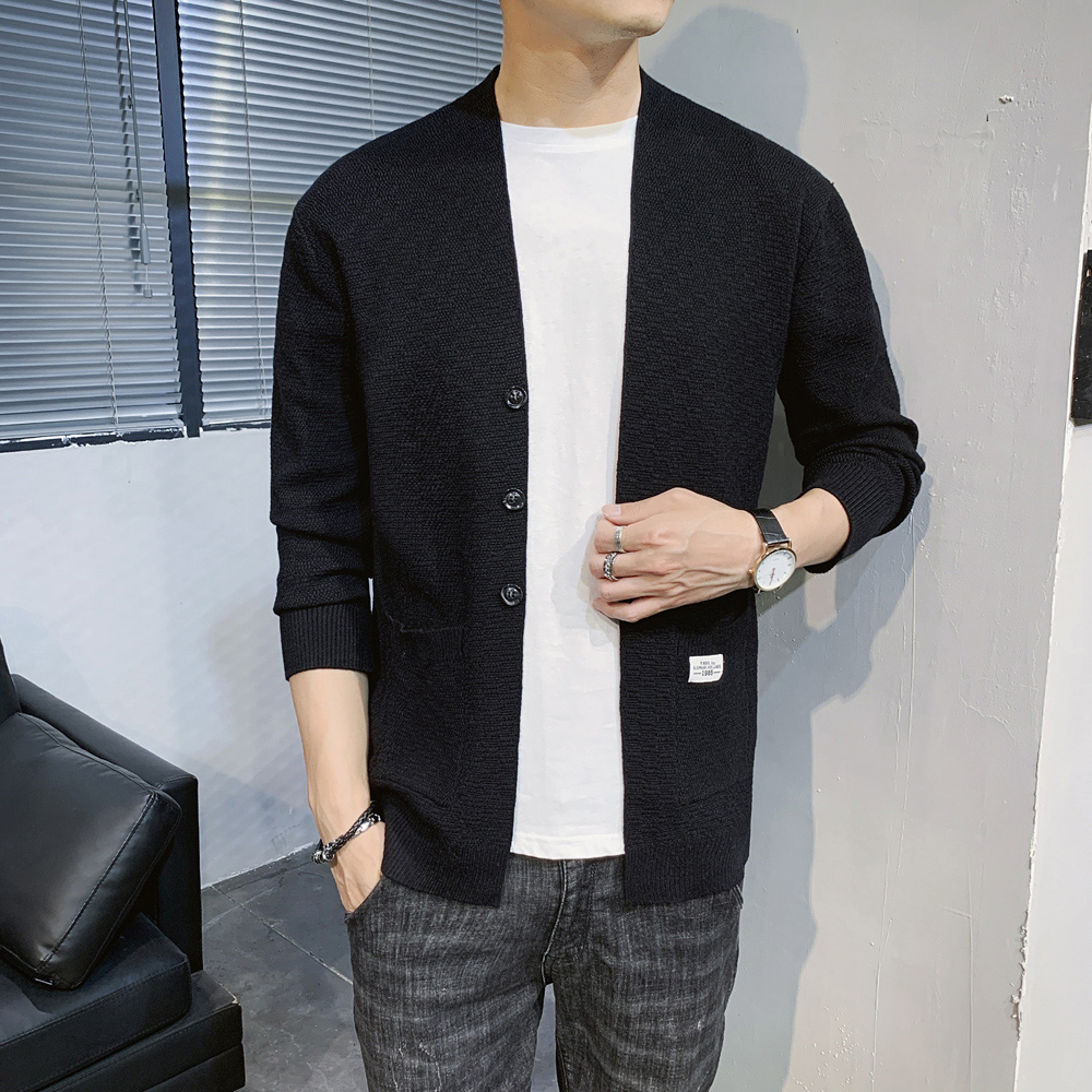 2020春秋秋季男士针织开衫外套针织衫外穿毛线针织衫