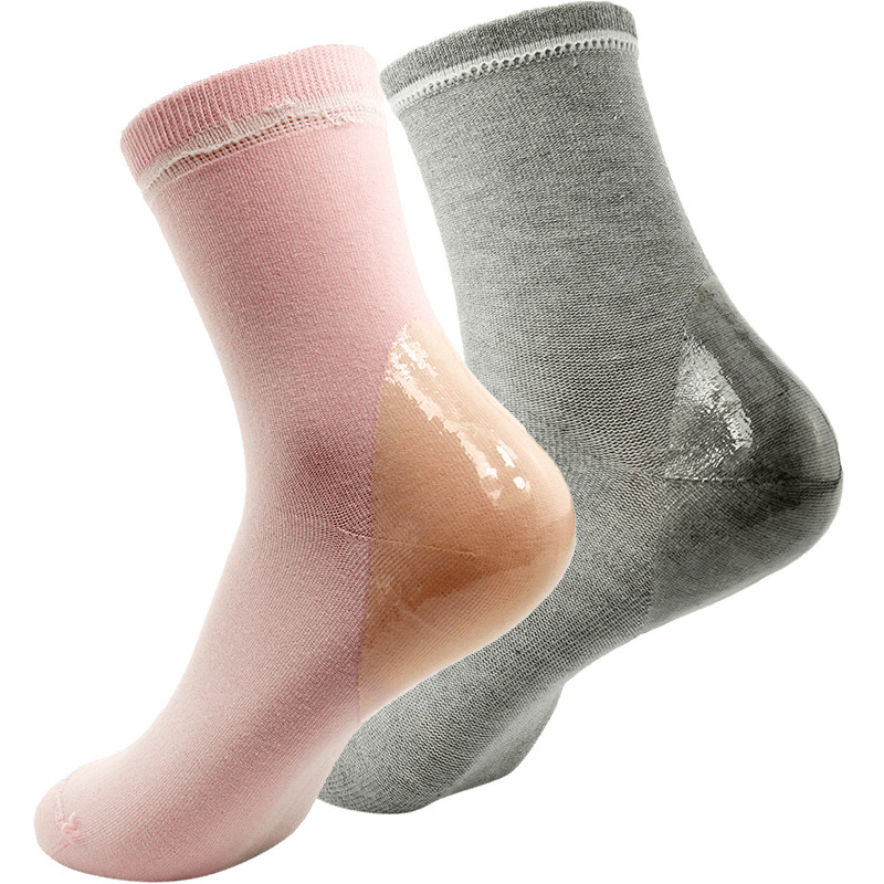 5双 脚后跟保护袜防裂袜子男女防干防裂秋冬防脚裂足跟美容袜子