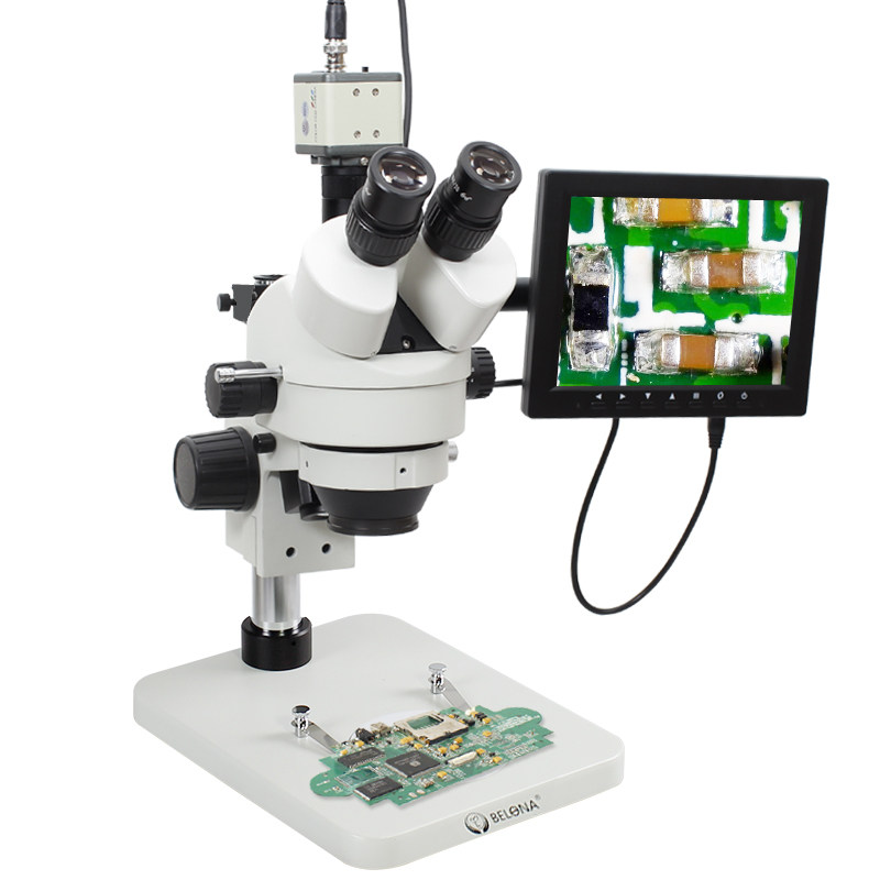 贝朗数码体视显微镜工业线路板检测 手机维修 8寸液晶屏 生物解剖