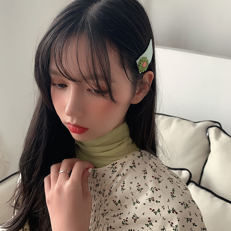 日系甜美雏菊发夹少女发卡简约bb夹ins边夹可爱刘海夹子头饰韩国