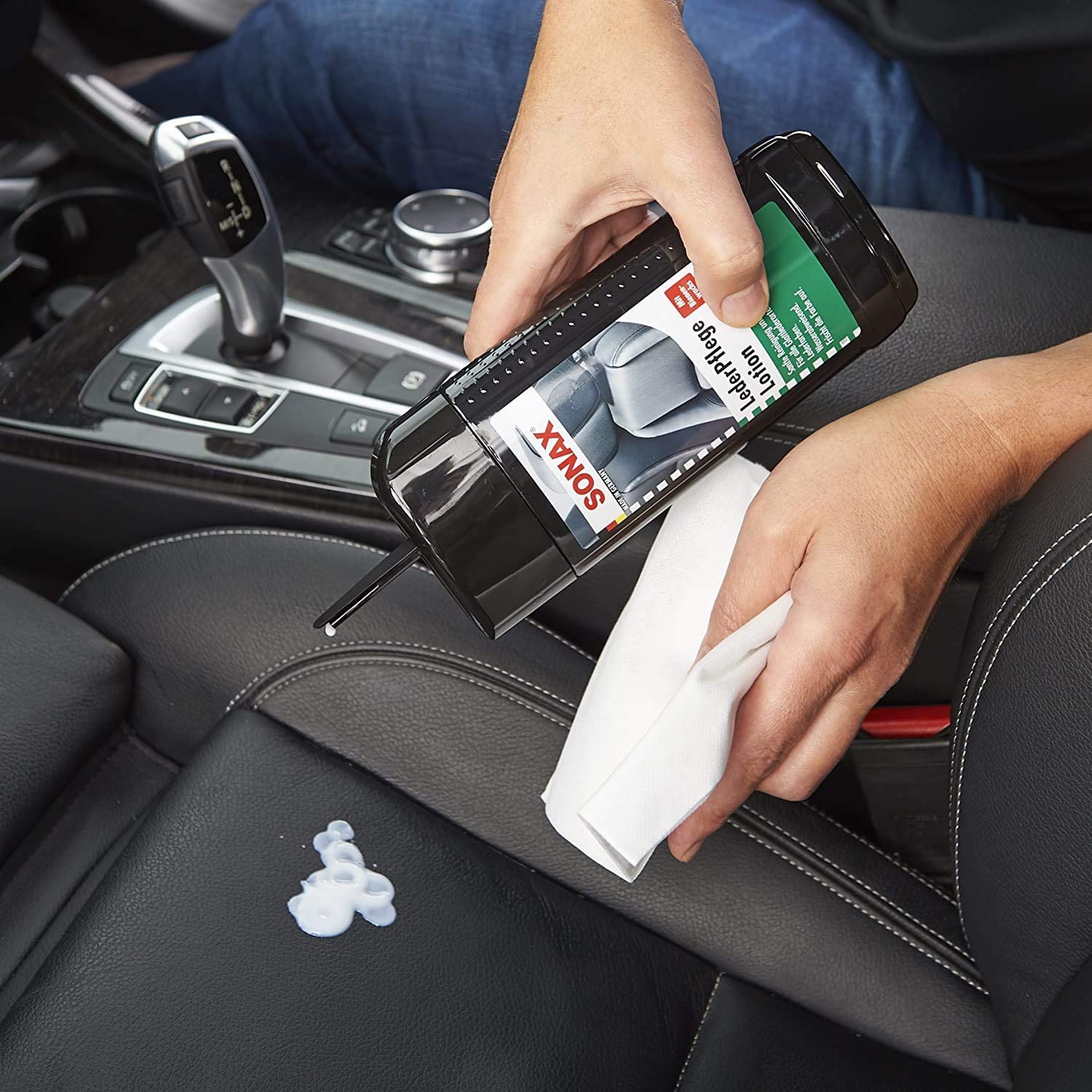 德国sonax汽车真皮清洁护理内饰皮革座椅保养车蜡