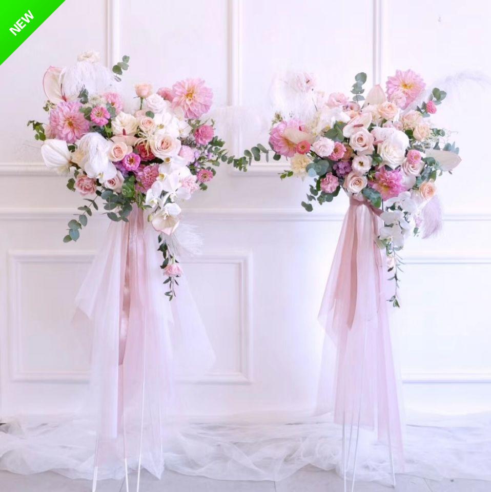 包邮轻奢镀金金属金色三脚架开业花篮婚礼庆典花架