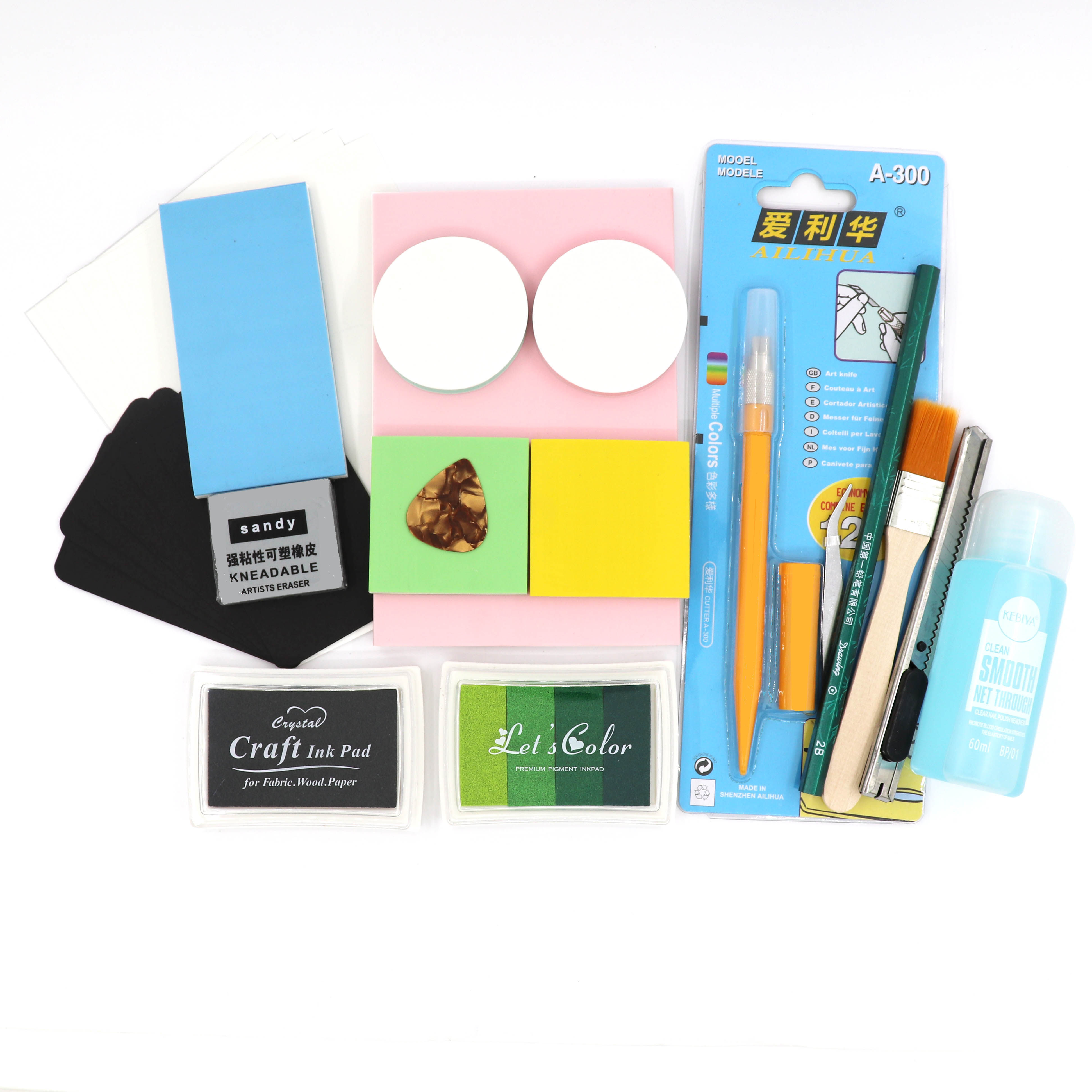 雕刻橡皮章新手套装橡皮砖成品入门工具 diy橡皮章工具套装兴趣班