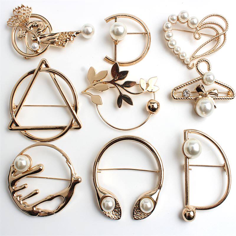 高档金属珍珠纽扣别针扣韩版针织毛衣纽扣