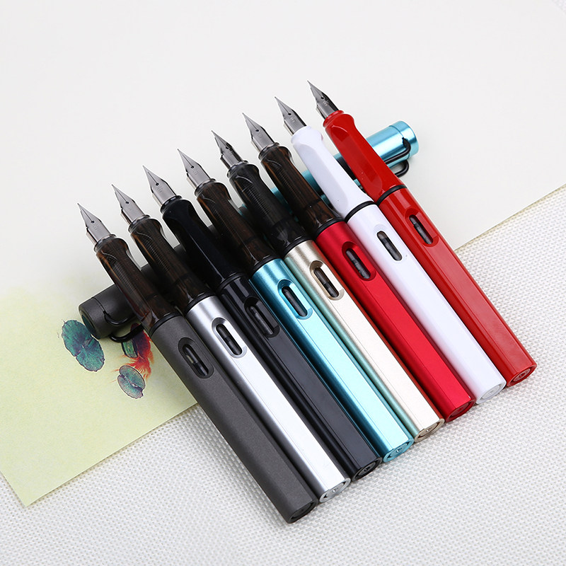 钢笔彩色糖果色自来水抽水吸墨学生练字书写正姿钢笔