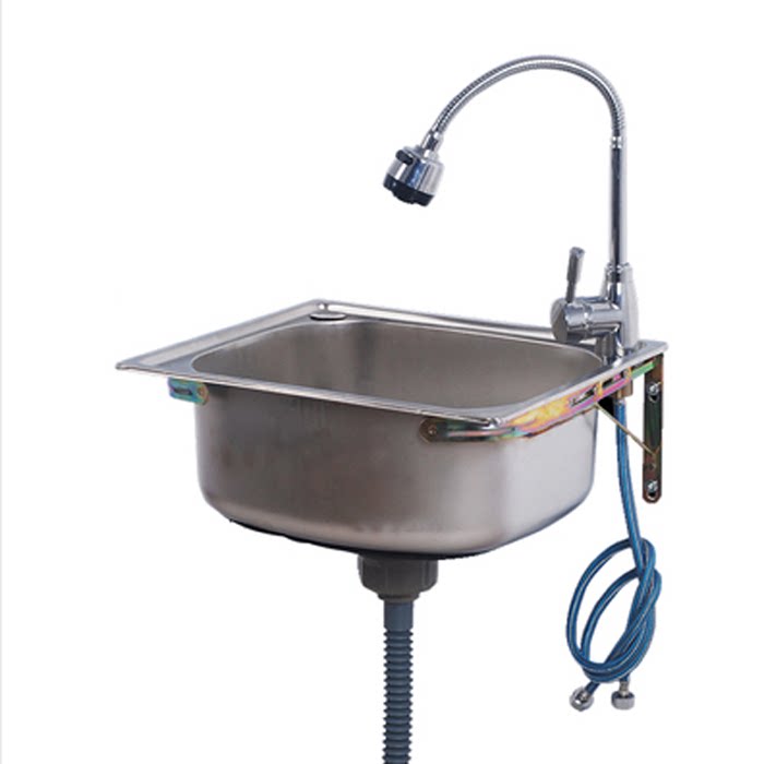 不锈钢水槽厨房家用304单槽洗菜盆洗碗池洗手盆单盆水盆水池水斗